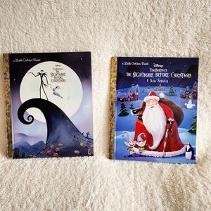 New Disney Tim Burton's The Nightmare Before Christmas Little Golden Book bundle